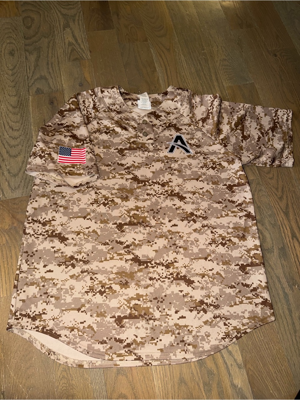 MLB Majestic Oakland A's Digital Sand Camouflage Baseball Jersey Size Large